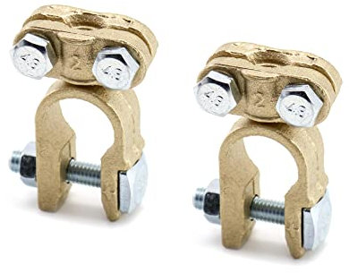 QWORK Bornes de Batería 12V/24V Conector Terminales Positivo Nagativo de Batería de Coche Camion Barcos, 1 Par