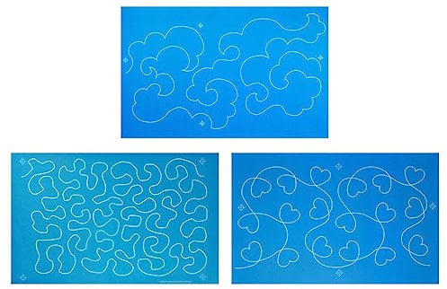 Full Line Stencil Wolkiger Himmel, Stipple & I Love It 50032/31019/60036, 3 Stück