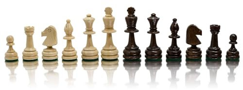 Klassisches Staunton Chess Pieces NO.4 | Master of Chess | Handgemachtes Championship Chess Set Ohne Schach Brett - Gewichtete nur Schachfiguren Holz