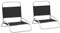 vidaXL 2X Strandstuhl Klappbar Klappstuhl Campingstuhl Faltstuhl Stuhl Stühle Gartenstuhl Anglerstuhl Strandstühle Outdoor Schwarz Stoff