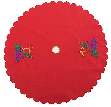 BLESSUME Altar Cloth Chalice Pall Chalice Veil (Red 1)