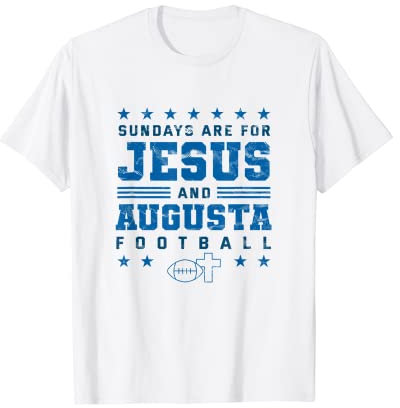 Sonntage sind für Jesus und Augusta Football Georgia T-Shirt
