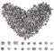 FOGAWA 200 Stück Zwischenperlen Metall Metallperlen Spacer Perlen Perlenkappen Tibetische Perlen Bastelperlen zum Auffädeln für DIY Perlenengel Armbänder zum Basteln Antikes Silber ca.100g