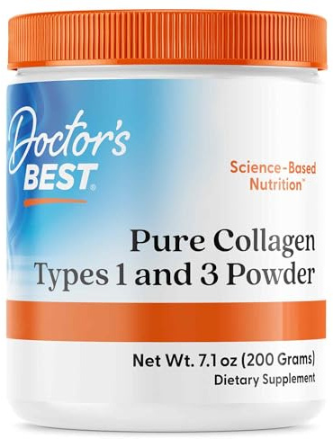 Doctor's Best, Pure Collagen Type 1 and 3 (Collagen Type 1 and 3), 200g Powder, Gluten Free, SOYA Free