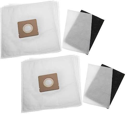 vhbw Lot de sacs (microfibres non tissées) + filtre avec 12 pièces compatible avec Moulinex MO2423PA, MO5233PA/4Q0, MO182501/4Q0 aspirateur