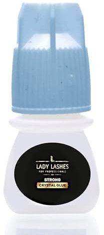 Eyelash extension glue - STRONG CRYSTAL GLUE Lady Lashes - Individual lash glue 3g - Strong eyelash glue quick drying 0.5 seconds - Eyelash adhesive