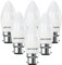 paul russells LED Candle – Dimmable Bayonet Fitting Light, 5.5W 470 LM B22 C37 LED Bulbs, 40w Equivalent, 6500K Daylight, Dimmer BC Energy Saving Ceiling Lightsbulbs, Pack of 6