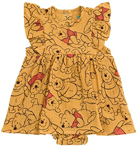 Disney Mickey Mouse Minnie Mouse Kids Hawaiian Shirt and Shorts Sizes 2T to 14-16 Years, dress orange winnie the pooh, 12 Months