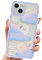 HZLFCZL Compatible with iPhone 13 Case Cute Clear Cartoon Cloud Flower Bear Rabbit Pattern Design Women Girls Aesthetic Kawaii Slim Soft TPU Transparent Phone Case for iPhone 13-Blue