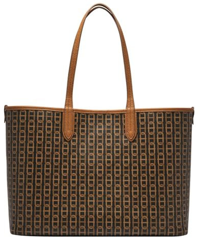 Fossil Damentasche Williamson, braune PVC Tote bag für Damen, L: 40,6 cm, B: 14 cm, H: 29,2 cm, ZB1867914