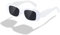 kimorn Rechteck Sonnenbrille für Frauen Männer Trendy Retro Trendy Sonnenbrille 90's Vintage Square Frame (Weißer Rahmen graue Linse)