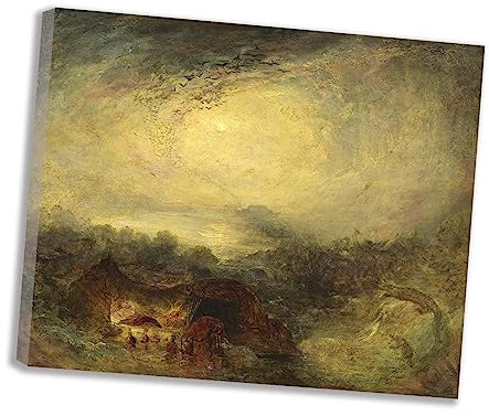 Ltt-Ydd-Ccl Joseph Mallord William Turner Kunstdruck Poster Kunstdruck auf Leinwand für Wohnzimmer, Büro Dekoration Bereit Zum Aufhängen(Gerahmt,70x85cm-28x33inch)