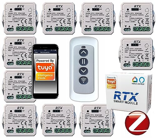 TUYA Lot de 10 télécommandes pour volets roulants Zigbee