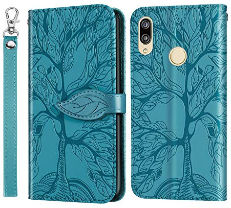 JayModCase Cover per Huawei P20 Lite/Nova 3E, Libro con Portafoglio Chiusura Magnetico Flip Custodie Cuoio [Antiurto] [Slot Carte] [Funzione di Supporto] perHuawei P20 Lite/Nova 3E (Blu lago)