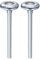 QUARKZMAN 2pcs 1.8 Roulettes de porte de garage en acier pour rail de garage de 2, roues de rouleau à tige longue de 7, roulement de précision à 10 billes, ton argent
