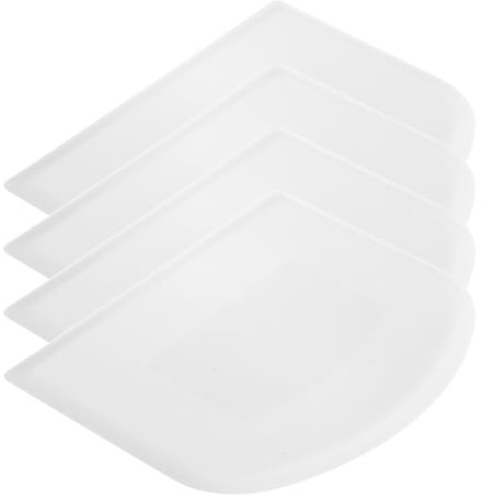 sourcing map Plastic Cake Scraper Dough Cutter Tool for Cutting Baking Kitchen Daily Use - White, Pack of 4