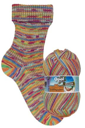 Opal Lieblingsplatz (425m) 4-fädig Garn - Wollmischung, zum Stricken von warmen Socken mit einzigartigen Farbmustern, 11466, 1 x 100g