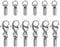 sourcing map 6pcs Cord End Cap 2mm ID Lobster Claw Clasp End Caps Stainless Steel for DIY Bracelets Necklaces, Silver Tone