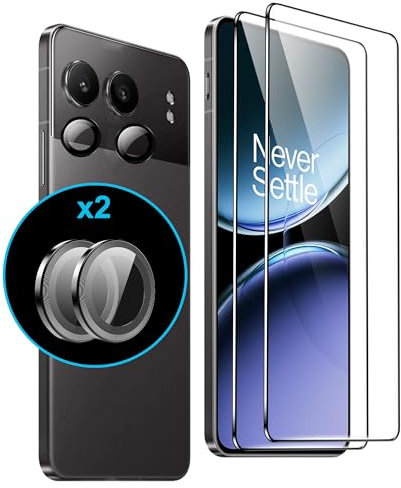 FDHYFGDY 2+2 pièces pour Oneplus Nord 4 5G Verre Trempé, 2 pièces Film de Protection en Verre Trempé + 2 pièces Caméra Protection, HD Film de Protection écran en Verre de dureté 9H
