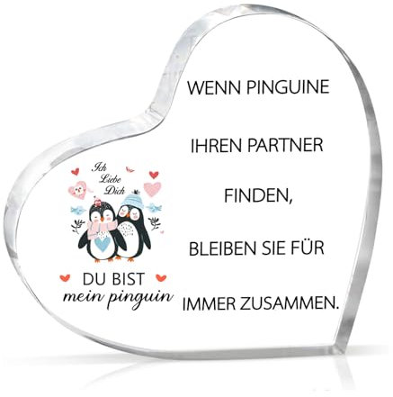 FANAOREN Jahrestag Geschenk für Ihn Sie Gravur Acrylplakette Ich Liebe Dich Geschenke Hochzeitstag Geschenke für Frauen Männer Partner Geschenke Paar Geschenke Valentinstag-Geschenk für Ihn Sie