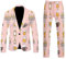 Tuta da uomo, vestibilità stretta, 2 pezzi, elasticizzata, da uomo, con stampa Oktoberfest, per il tempo libero, da uomo, slim fit, blazer da uomo, giacca da smoking, per cena, matrimonio, 01 rosa., S