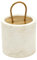 Spiretro Decorative White Marble Door Stop with Brass Handle – 19cm Tall, Weighted 4.5kgs Cylindrical Doorstop with Soft Velvet Bottom for Non-Slip, Elegant and Durable Design for Home and Office Use