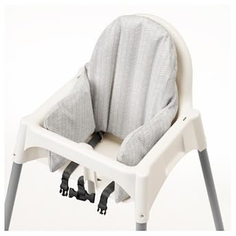 High Chair Seat Covers Compatible for IKEA Antilop Highchair,Forest Pattern Foldable Baby Highchair Cover for Antilop Child Chair (Gray Cushion)