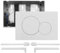 Placa de accionamiento para inodoro compatible con Geberit Sigma 01, cisterna de inodoro, placa de pulsador, piezas de repuesto de plástico cromado, tecnología de doble cantidad, pulsador redondeado