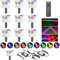 10er WIFI RGB Led Bodeneinbauleuchten Arbeitet mit Alexa,RGB LED Einbaustrahler DC12V Ø30mm 0.6W LED Boden WiFi Wireless Smart Phone
