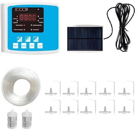 Kit D'Arrosage Automatique Double Pompe - Alimentation USB Et R Dispositif De WATE Temporisé Pour 5 Pots Intérieurs Système D'Auto-WATE Pour Patio Pelouse Et Serre