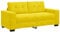 vidaXL Zweisitzer-Sofa Gelb 140 cm Samt