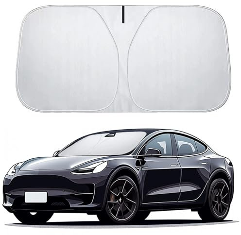 AEYAKA Parasol para Parabrisas de Coche, Plegable Parasol Coche, Protección UV y contra el Calor, Reflectante, Protección del Interior, para Ciudadano, Compacto, Hatchback