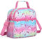 VASCHY Bolsa Térmica Porta Alimentos, Bolsa Almuerzo para Niños Niñas Nevera Portatil con Doble Compartimento, Bolsas Térmicas Infantiles para Escuela Guardería Picnic, Unicornio Arco Iris