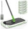 Myiosus Large Flat Mop, Hardwood Floor Mop with 5 Reusable Pads & 120cm Stainless Steel Handle, Microfibre Mops for Hard Floor Laminate Vinyl Cleaning, Dry & Wet Use