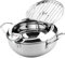 Luxshiny 1pieza Freidora De Inducción con Freidora De Controlable De Temperatura Sartén De Inoxidable para Cocina para Gas Inducción y Eléctrica