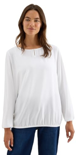 Cecil Bluse in Unifarbe White XL