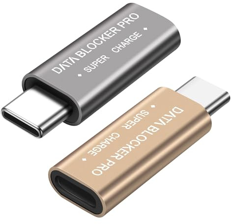 XMSJSIY USB Typ-C Datenblocker nur Laden - Ablehnen Hacking bieten 2PCS | USB-C zu Typ-C Blocker Handy sicheres Schnellladeadapter Steckverbinder schützen gegen Saft Jacking