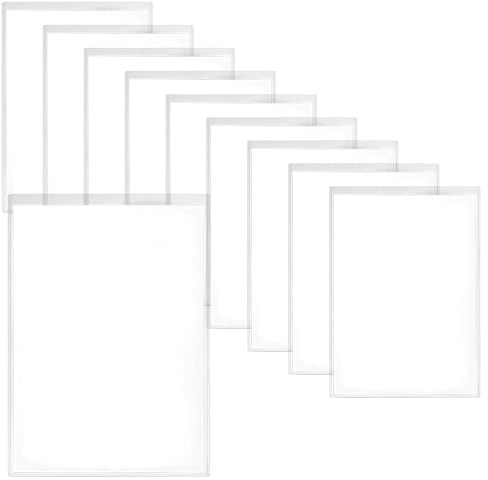 ZSUIQIN 10 Stk. A3 Top-Loading Klarsichthüllen,für Restaurants,Bars & Büros | PVC, 31x43cm, Klar, Wasserdicht, Einfach zu Reinigen, Für Arbeitsblätter, Notenblätter, Menüs, To‑Do‑Listen (Vertikale)