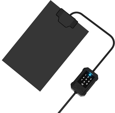 Genikeer Reptile Heat Pad - 10-Stufen Terrarium Heizmatte,Untertank Temperatur einstellbare Heizung, Winter Wärmeschutz für Schildkröte, Gecko, Amphibien, Schlange, Spinne und Reptilien