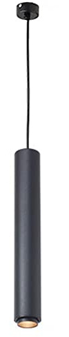 HHRLCH Schwarz Einkopf hängend Kreative, lange Leuchtstoffröhren Zylindrisches Licht hängen Deckenleuchter Downlight Restaurant Spotlight Bar Droplight/6*30cm/Dimmbar in drei