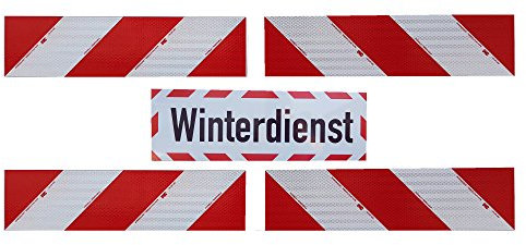 UvV Set 4 Stück 3M-Folien magnetische Kfz-Warnmarkierung Typ 823i Anwendungspaket Plus 45x15 cm Magnet Schild reflektierend (Winterdienst)