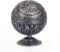 Winddichter Vintage-Aschenbecher mit Deckel für Zigaretten, Metall, handgestempeltes Muster, ausgefallenes Ornament für Männer und Frauen (Glücklicher Elefant – Zinnfarbe)
