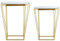 Stilvolles Beistelltisch Set 2er Set Spiegel/Gold Sierra
