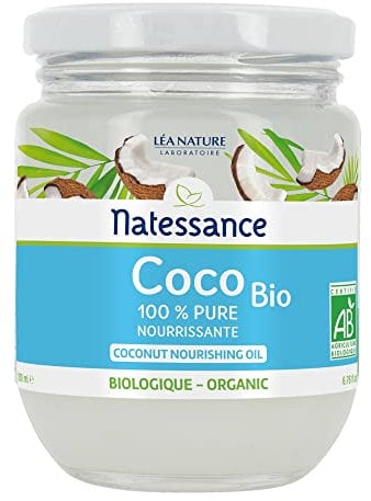 Natessance - Huile De Coco Bio - 100 % Pure - Nourrissante - Certifié Agriculture Biologique - Flacon de 200 ml