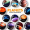 Planet Sonnensystem Magneten – Solar System Weltraum - Astronomie Magneten - Kühlschrank Magneten für Kinder – Planet Weltraum Magnet Set – Mini Magnete für Whiteboard – Magnete Kühlschrank – 12 St