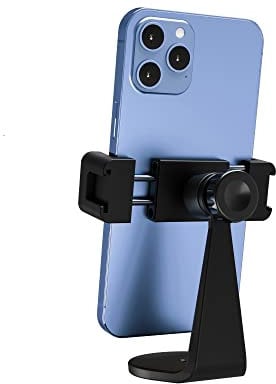 Pivo Smart Mount Verstellbarer Smartphone-Halter mit vertikaler und horizontaler 360°-Rotation, Aluminium-Ständer mit Universalklemmen-Adapter mit 1/4-Zoll-Gewinde für Stative