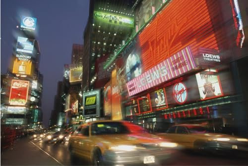 Magnettafel Pinnwand XXL Magnetbild New York Time Square Größe 80 x 60 cm