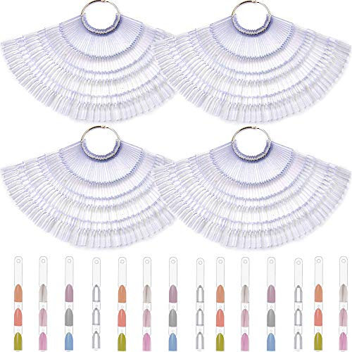 600 Plastique Ongles Presentoir Vernis à ongle nuancier Cartes de Couleur Nail Art Tips couleur Faux Ongles pour conception d'ongles de salon d'art