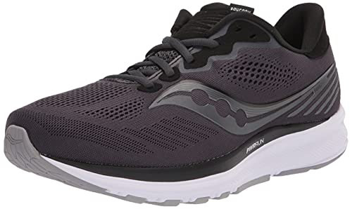 Saucony Men's Ride 14 Running Shoe, Dunkelgrau/Schwarz, 44.5 EU