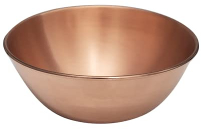 Cuenco de mezcla de cobre puro 99,9% para ensalada, batido de huevos, decoración y cocina para servir propósitos, 20 cm
